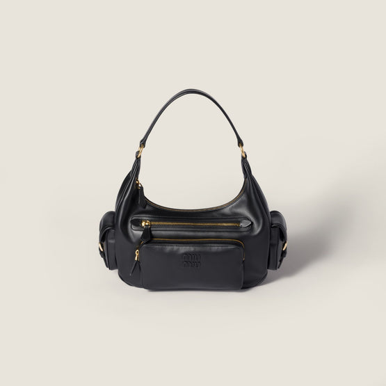 Women Pocket Leather Bag - Nero