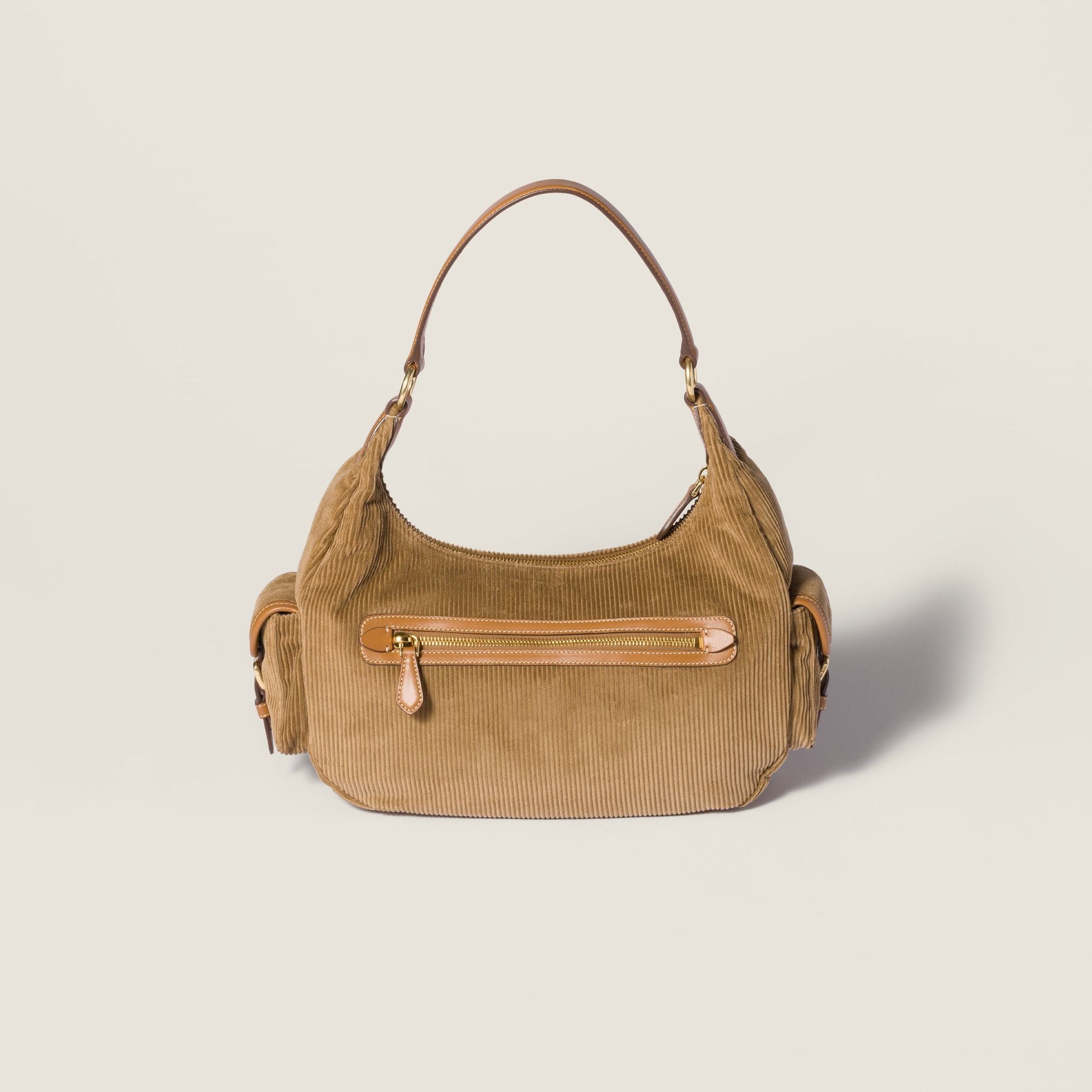 Women Corduroy Pocket Bag - Cannella