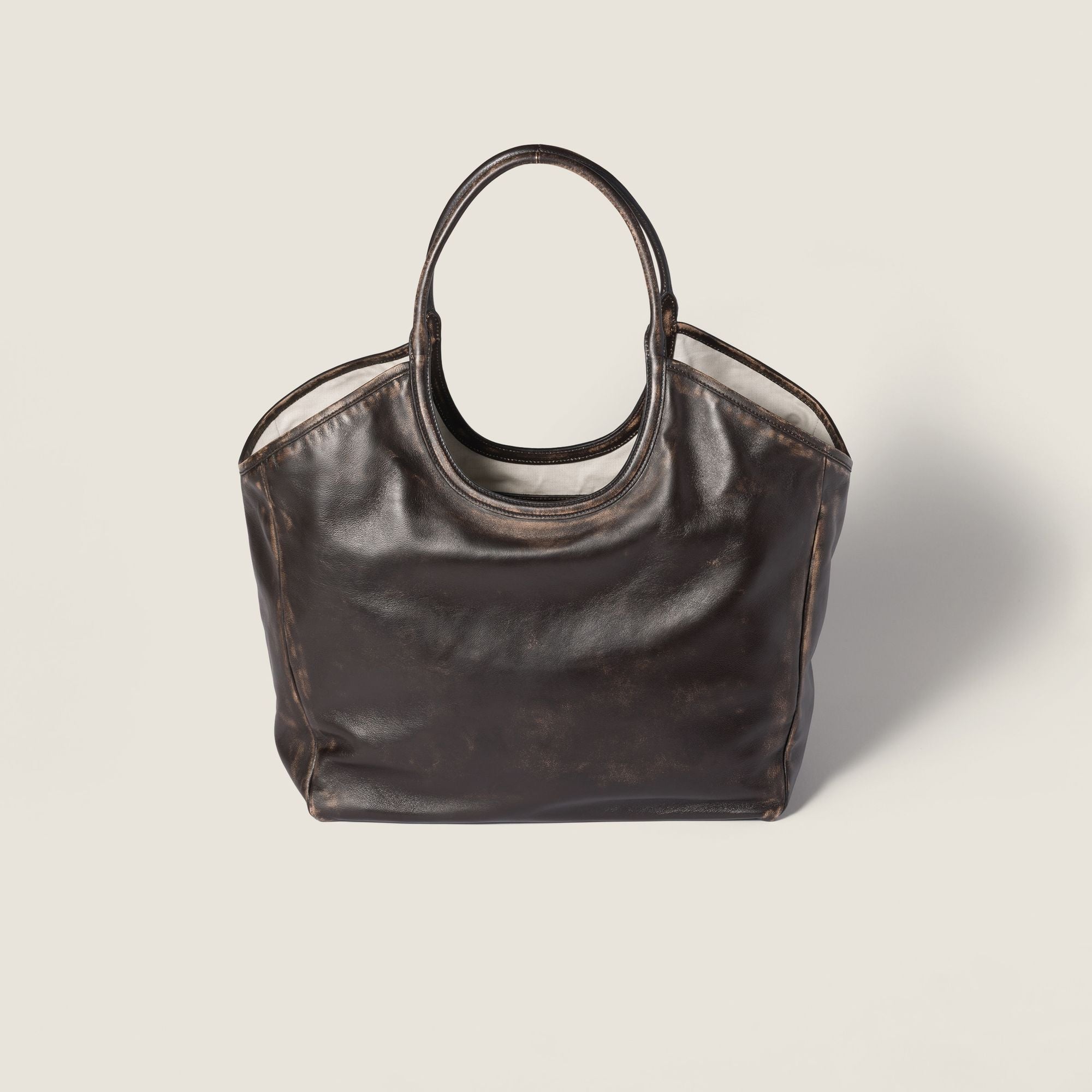 Women Ivy Leather Tote Bag - Caffe'