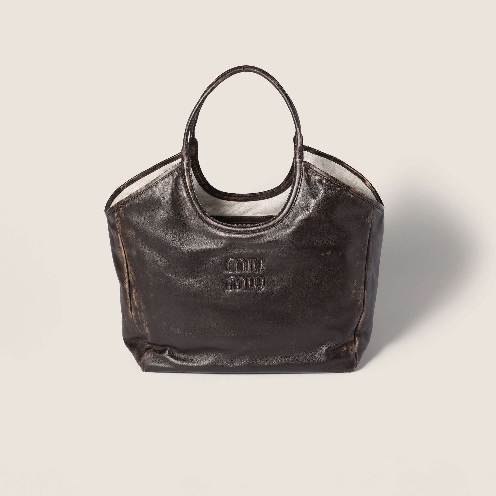 Women Ivy Leather Tote Bag - Caffe'