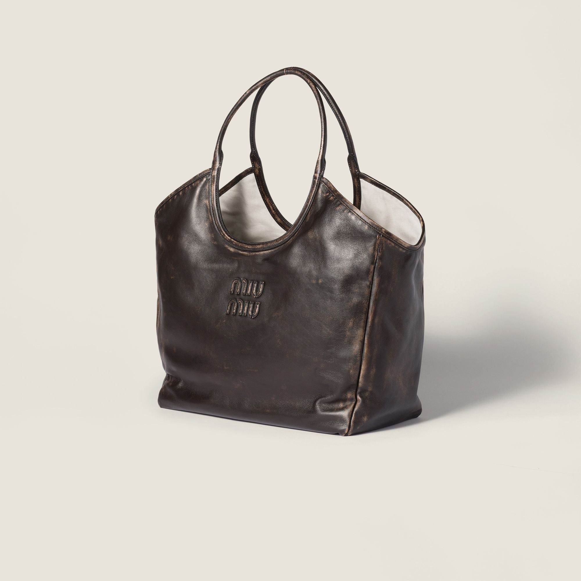 Women Ivy Leather Tote Bag - Caffe'