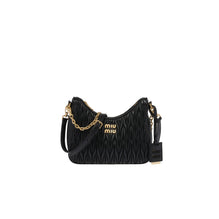 Women Matelassé Nappa Leather Shoulder Bag - Nero