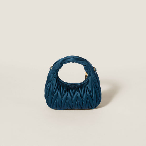 Wander matelassé satin mini-bag