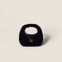 Wander matelassé velvet mini-bag