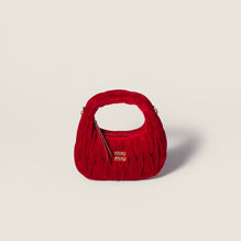 Women Wander Matelassé Velvet Mini-bag - Rosso