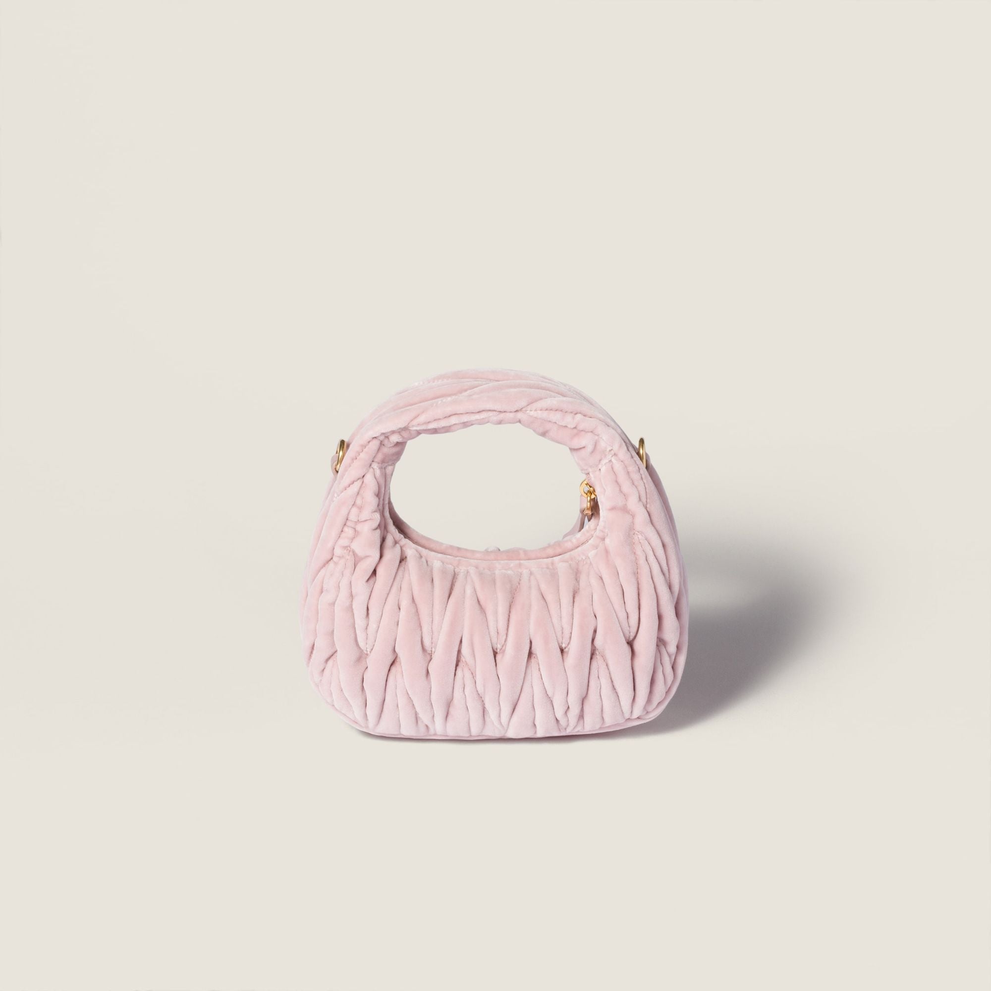 Women Wander Matelassé Velvet Mini-bag - Alabastro