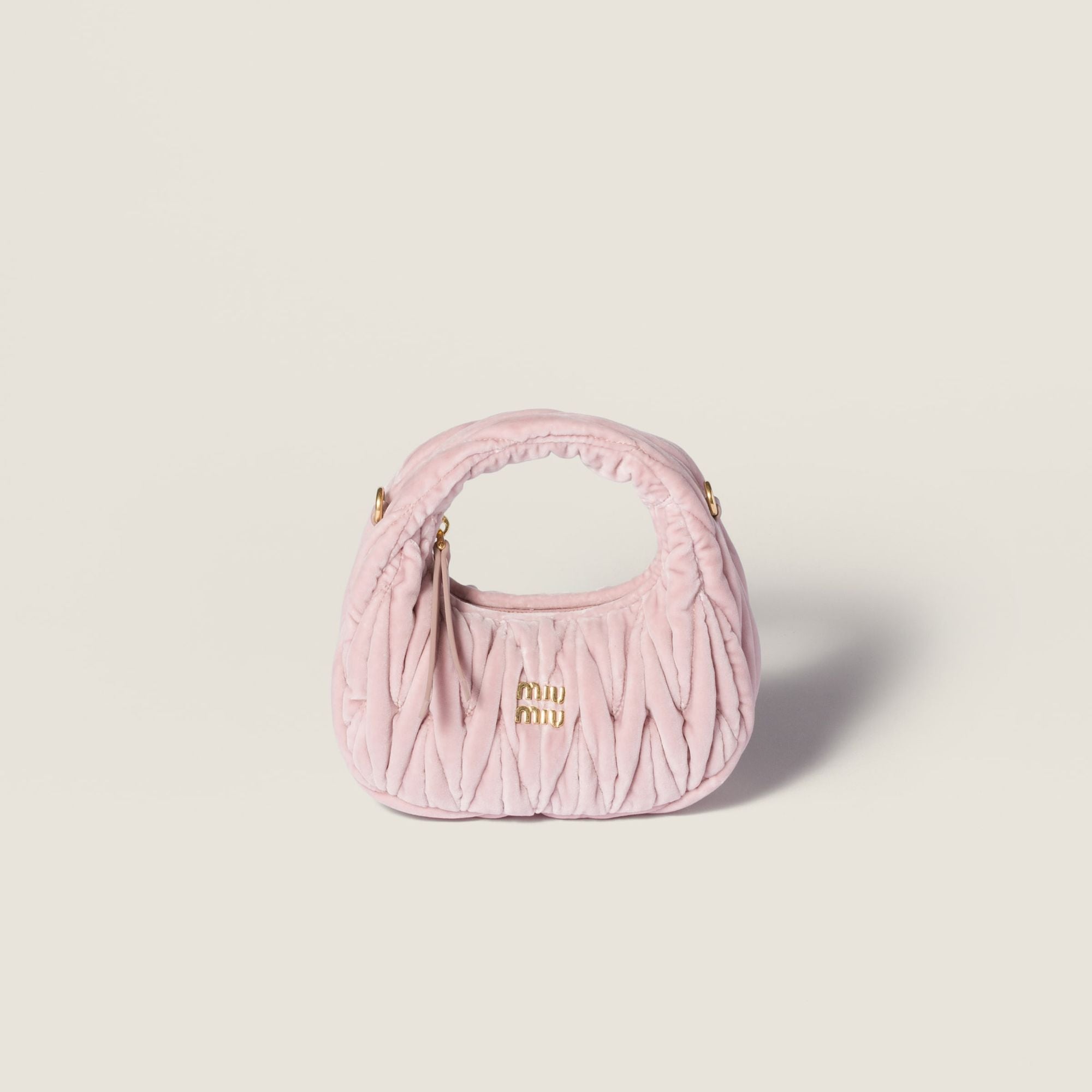 Women Wander Matelassé Velvet Mini-bag - Alabastro