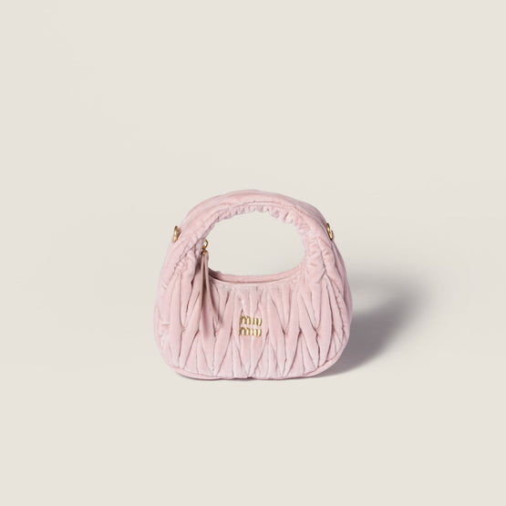 Women Wander Matelassé Velvet Mini-bag - Alabastro