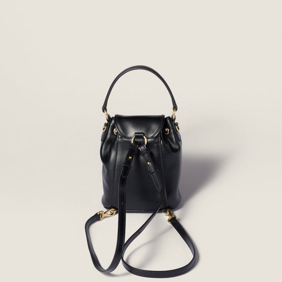 Leather mini-backpack