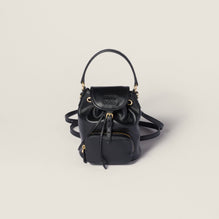 Leather mini-backpack