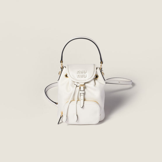 Leather mini-backpack