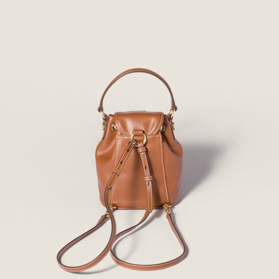 Leather mini-backpack