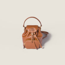 Leather mini-backpack