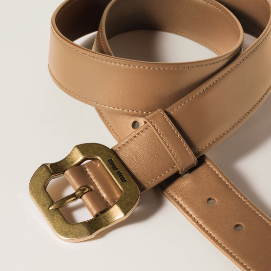 Women Leather Belt - Caramel