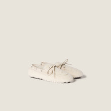 Women Shearling Deck Shoes - Naturale