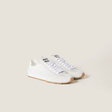 Women Plume Mesh And Suede Sneakers - Bianco