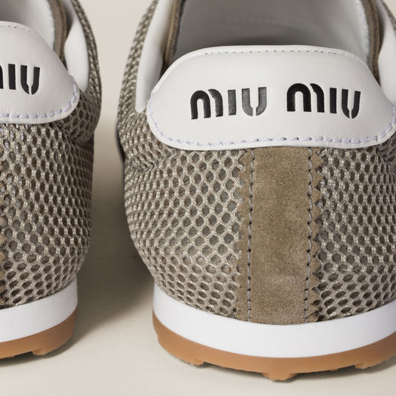 Women Plume Mesh And Suede Sneakers - Argilla