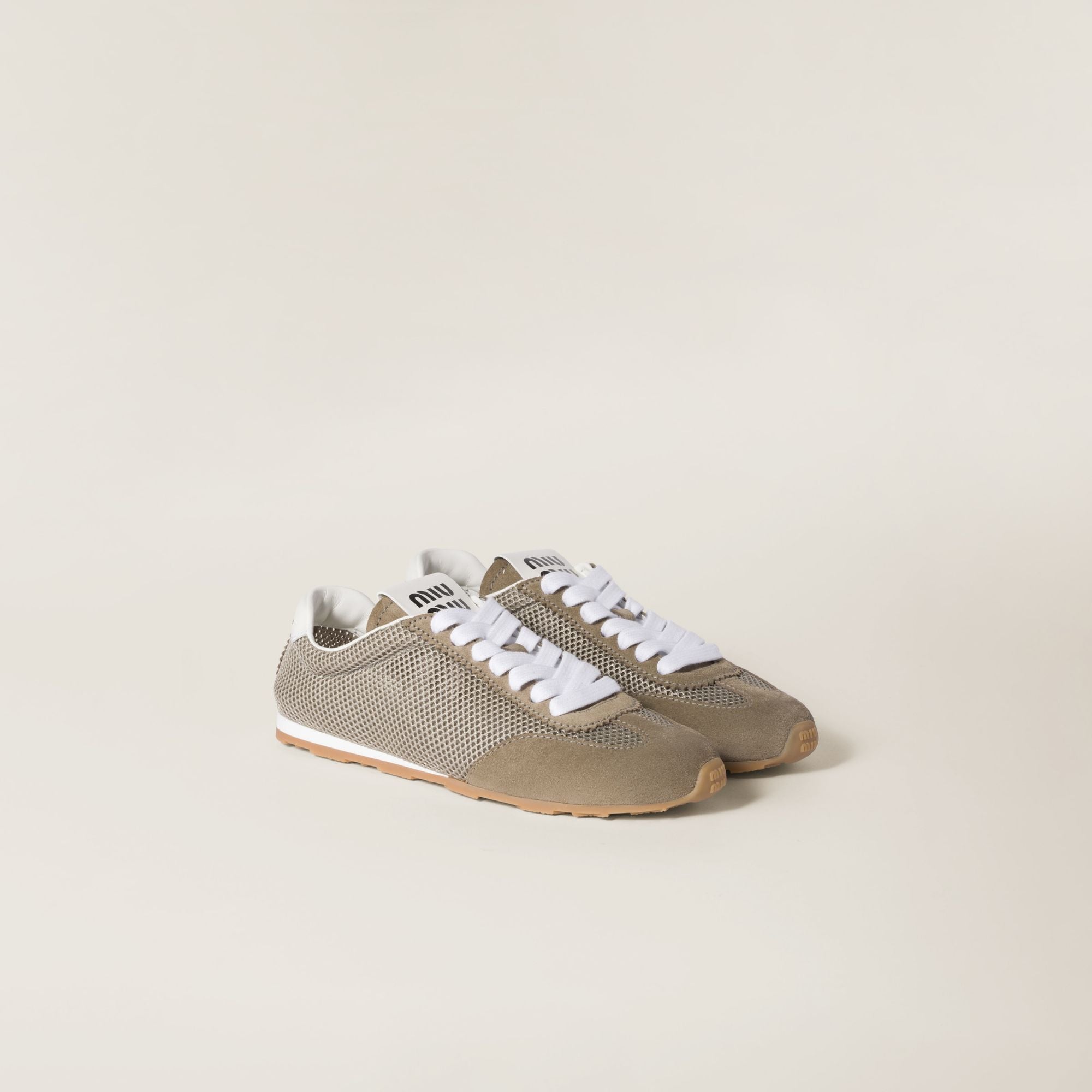 Women Plume Mesh And Suede Sneakers - Argilla
