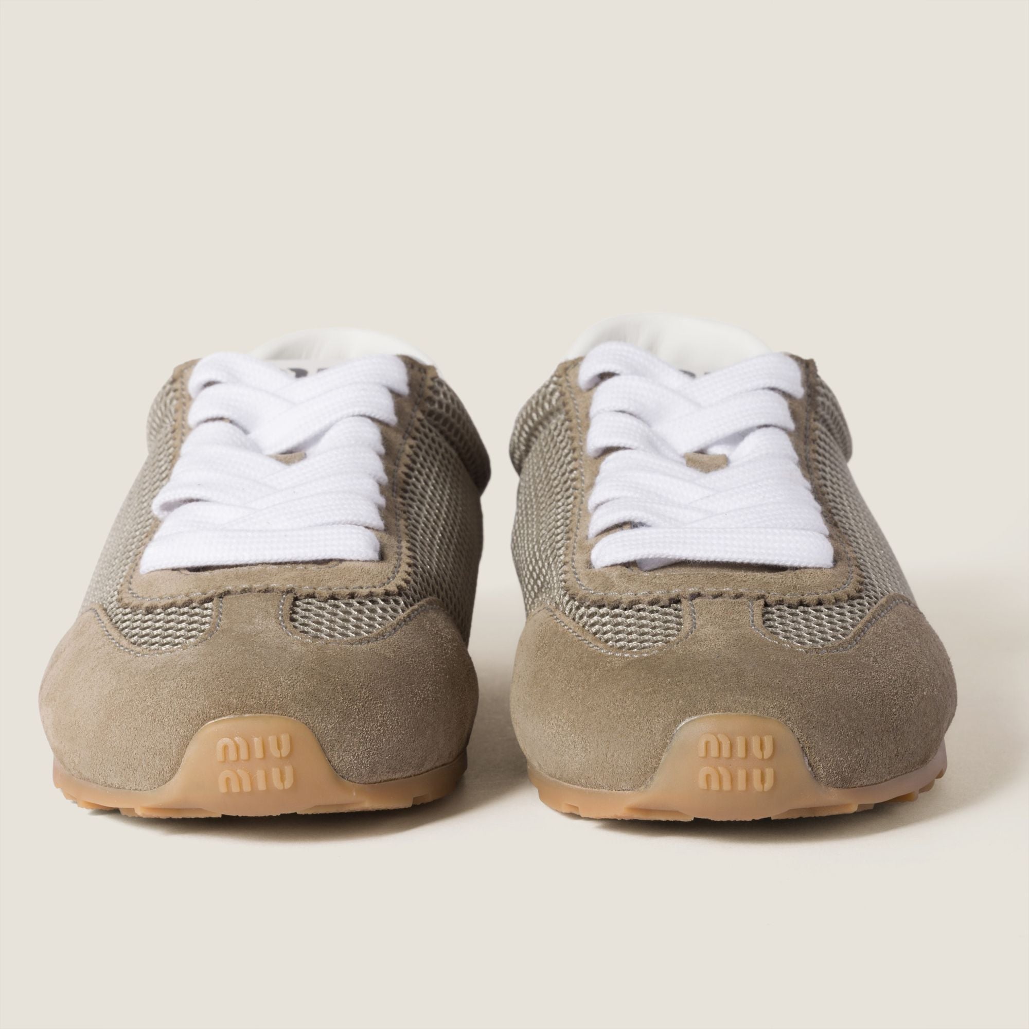 Women Plume Mesh And Suede Sneakers - Argilla
