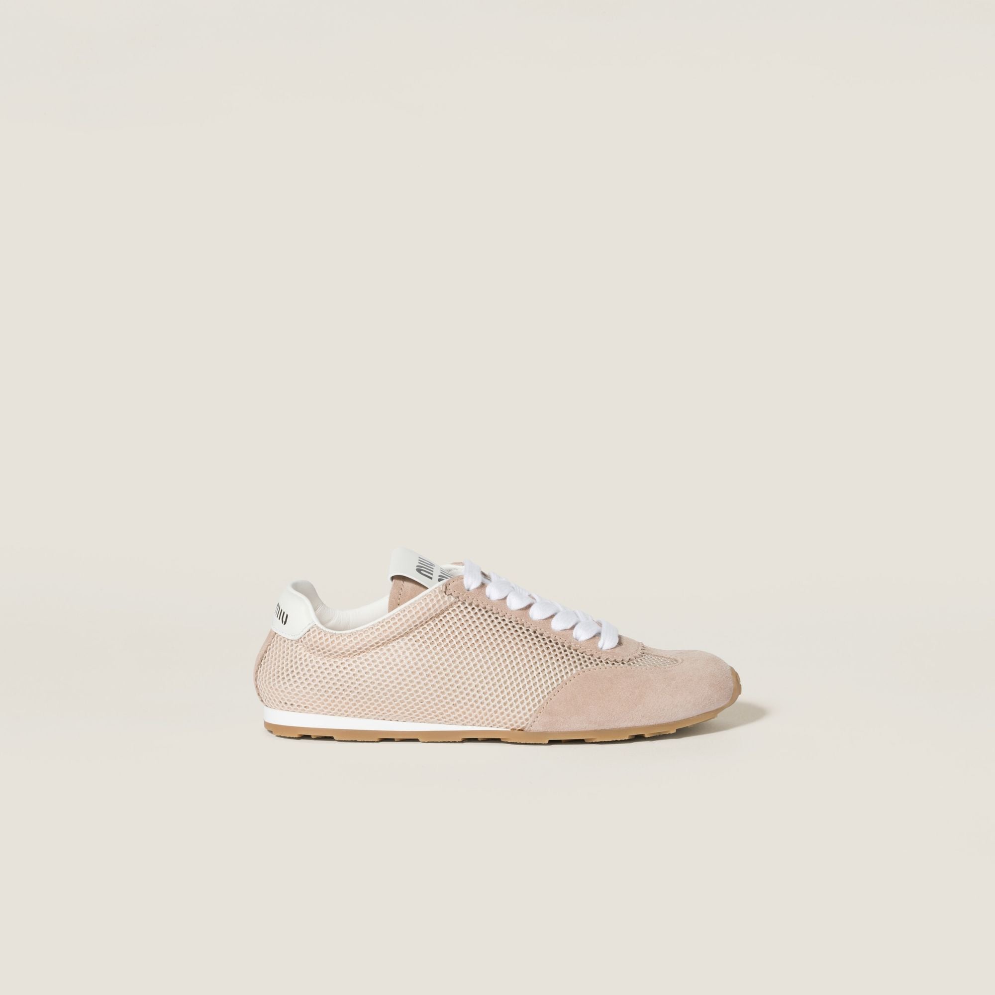 Women Plume Mesh And Suede Sneakers - Opale
