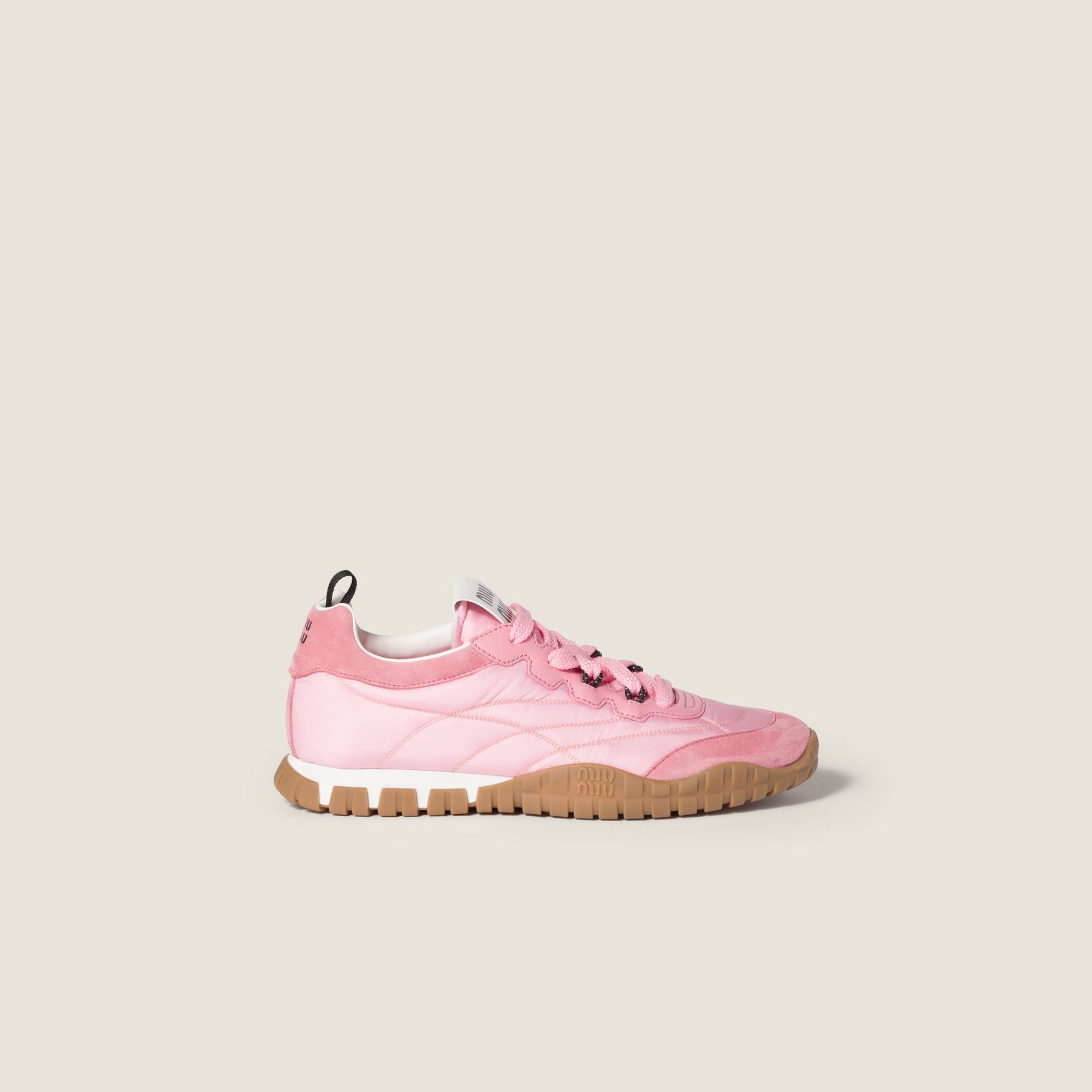 Women Tyre Technical Fabric And Suede Sneakers - Rosa