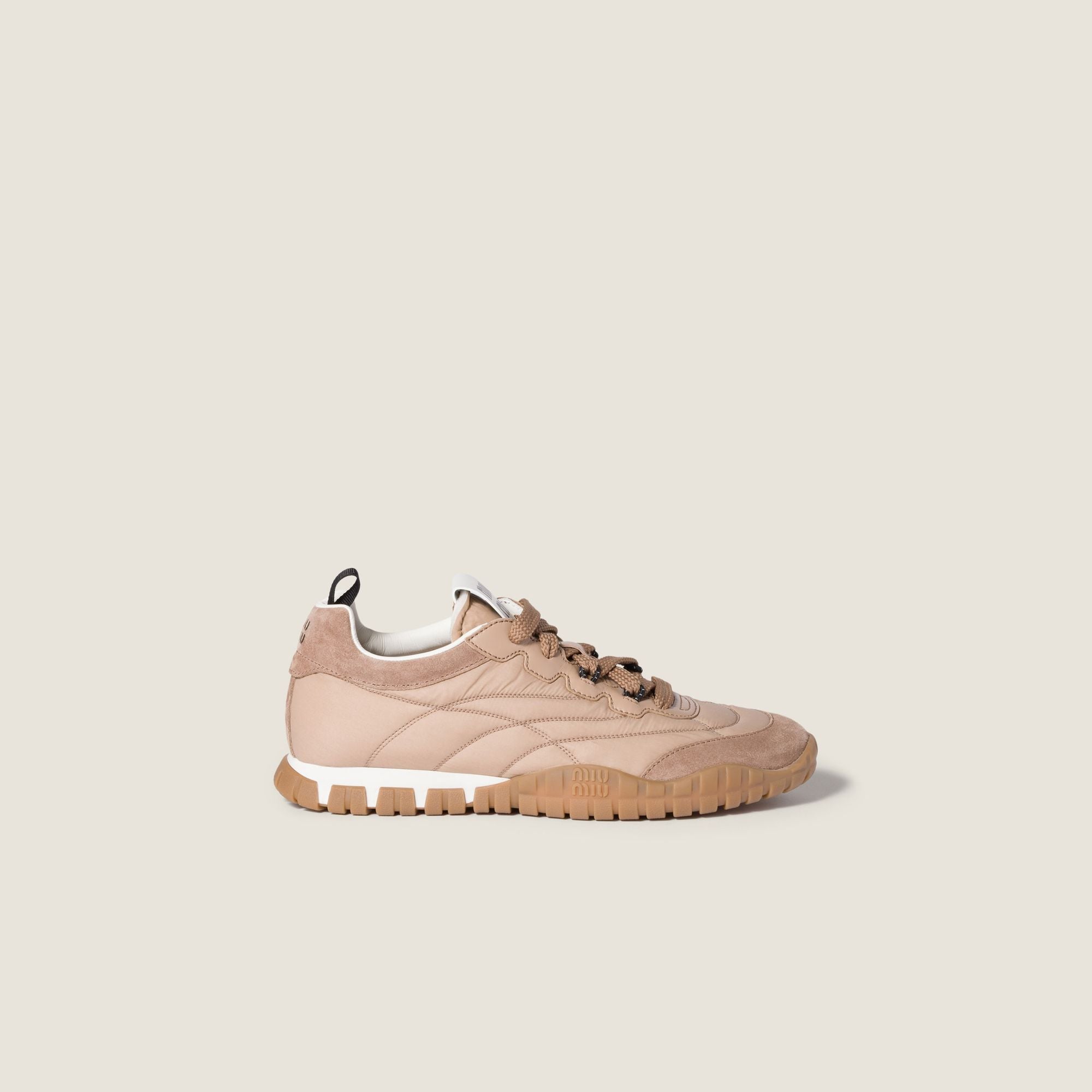 Women Tyre Technical Fabric And Suede Sneakers - Dark Rose
