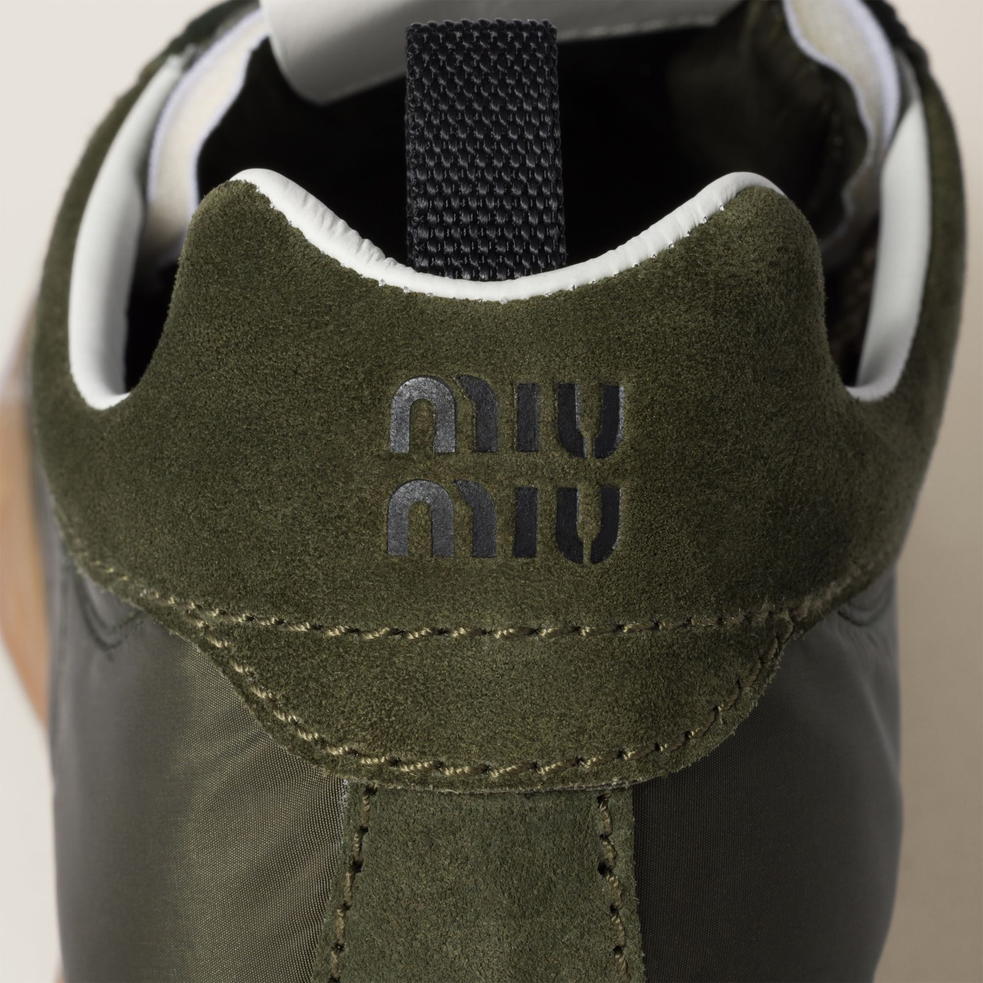 Women Tyre Technical Fabric And Suede Sneakers - Loden