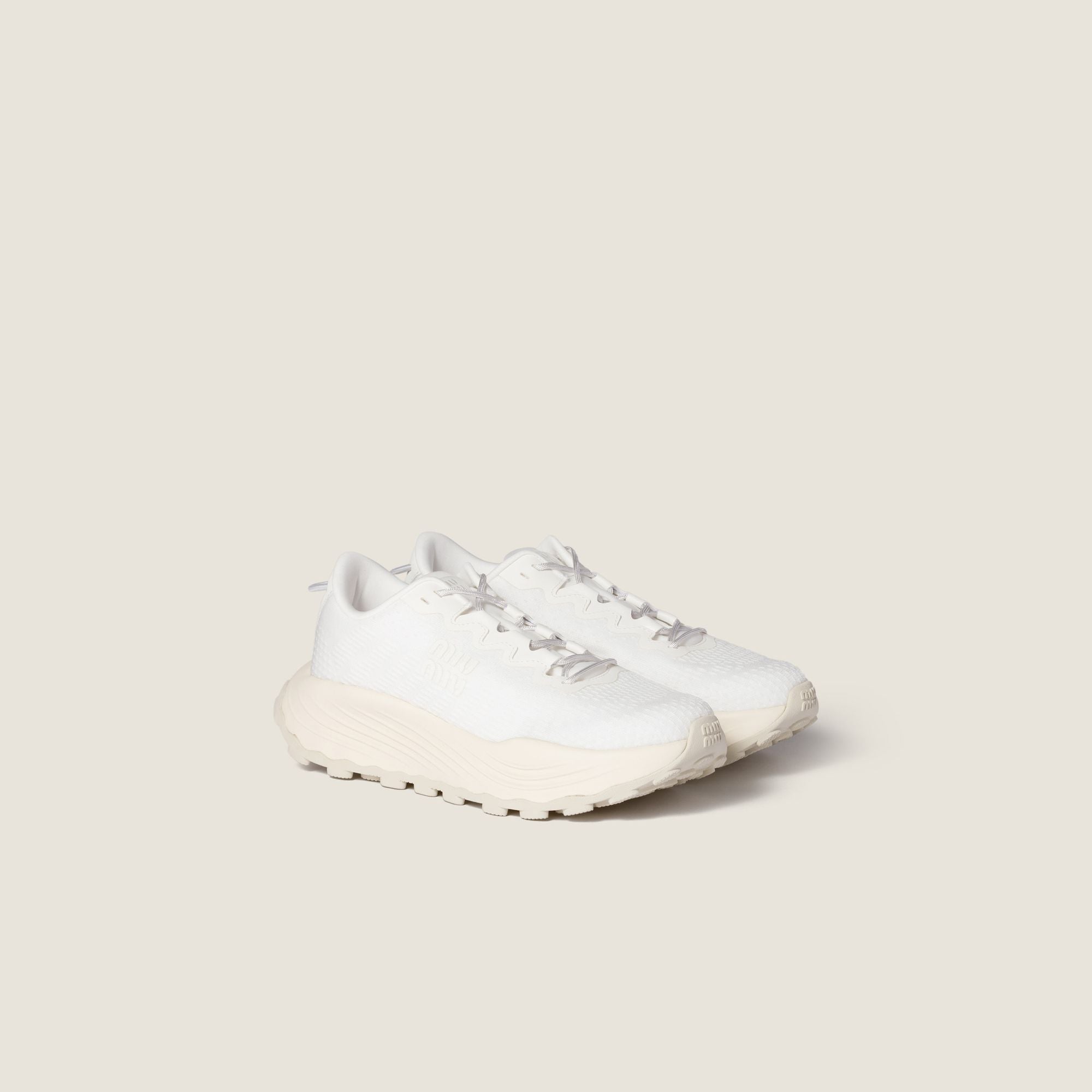 Women Technical Fabric Sneakers - Bianco
