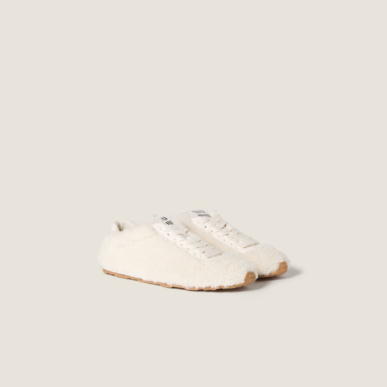 Women Plume Shearling Sneakers - Naturale