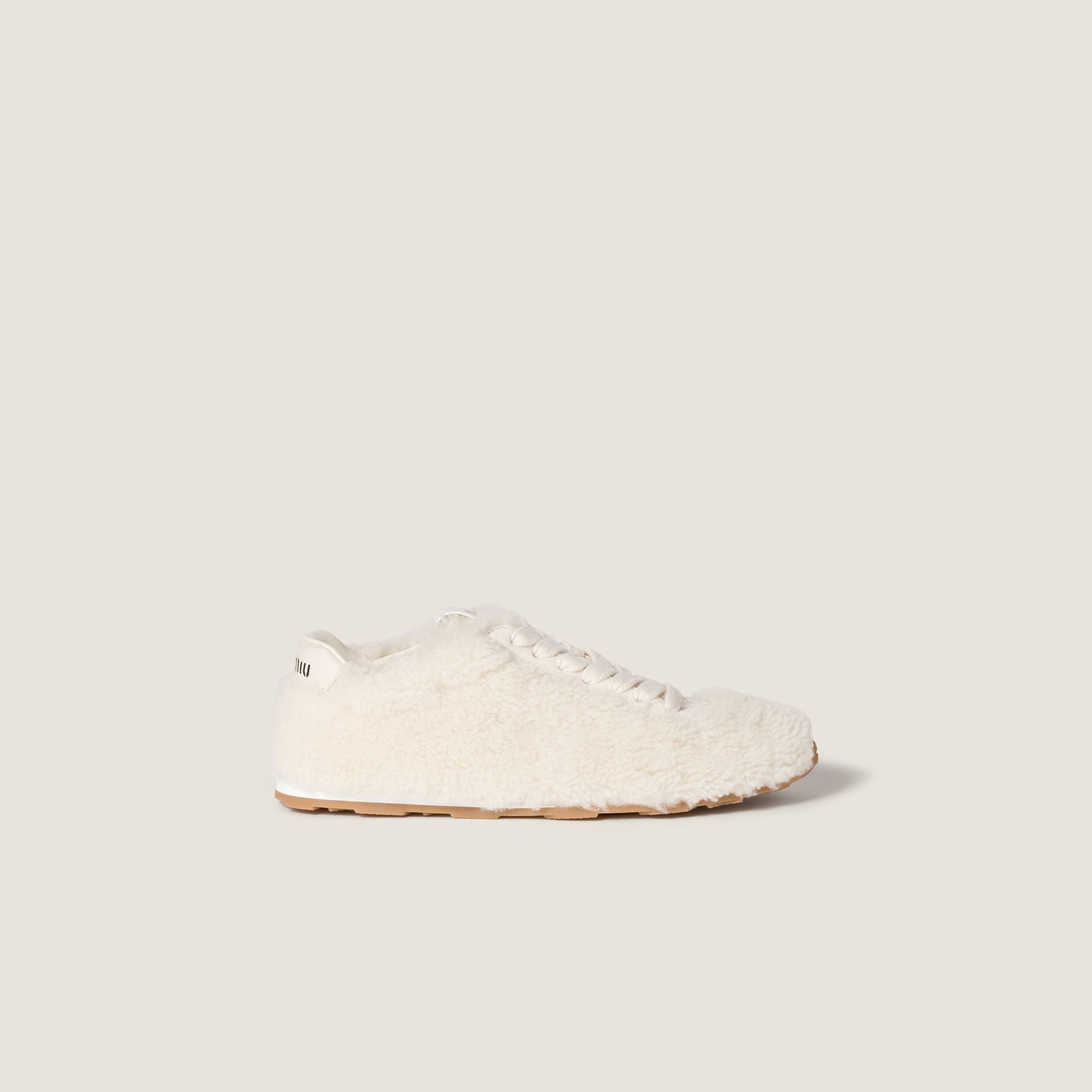 Women Plume Shearling Sneakers - Naturale