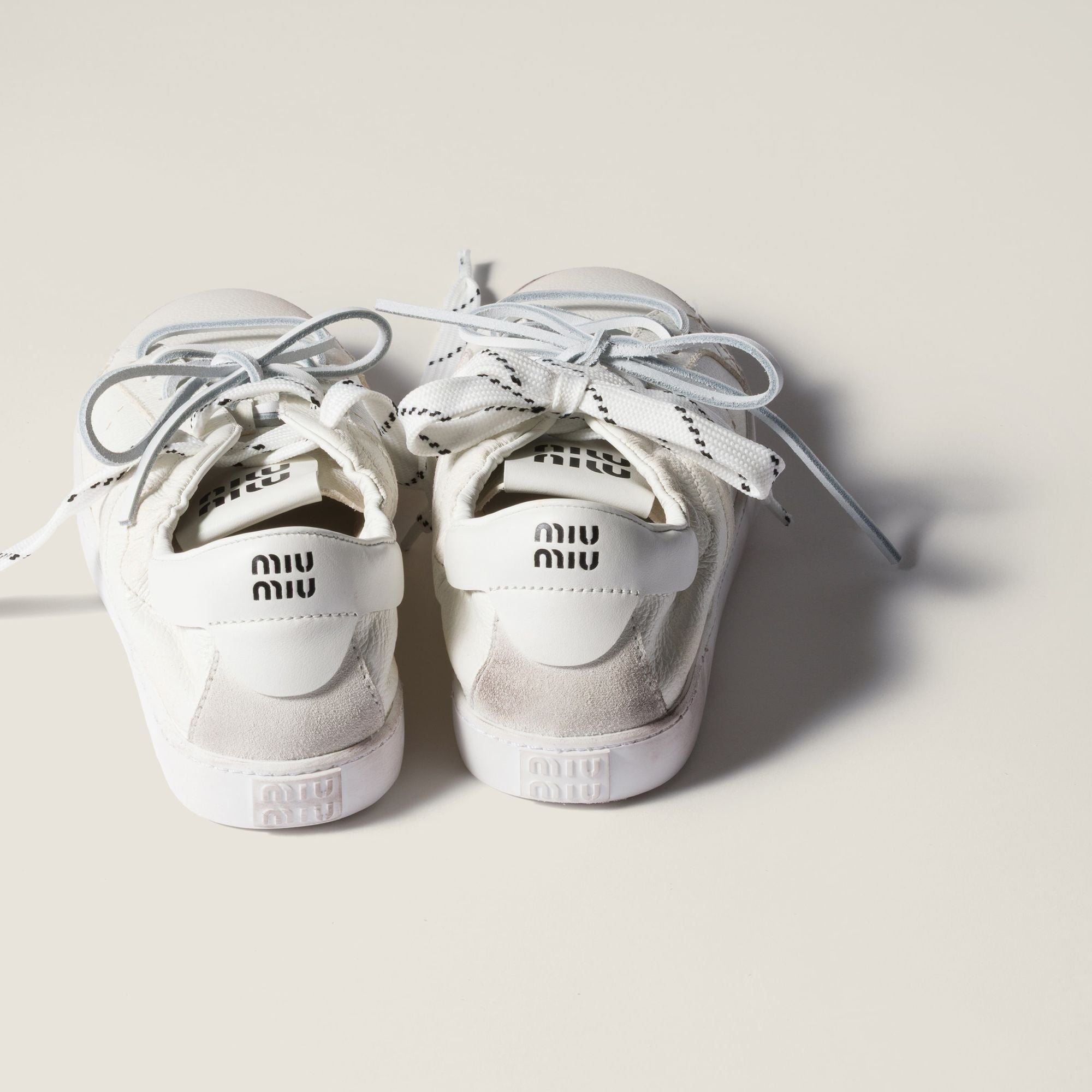 Women Deco Leather Sneakers - Bianco