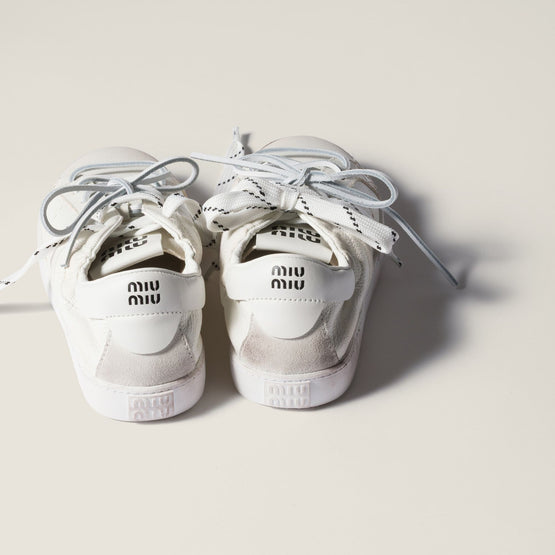 Women Deco Leather Sneakers - Bianco