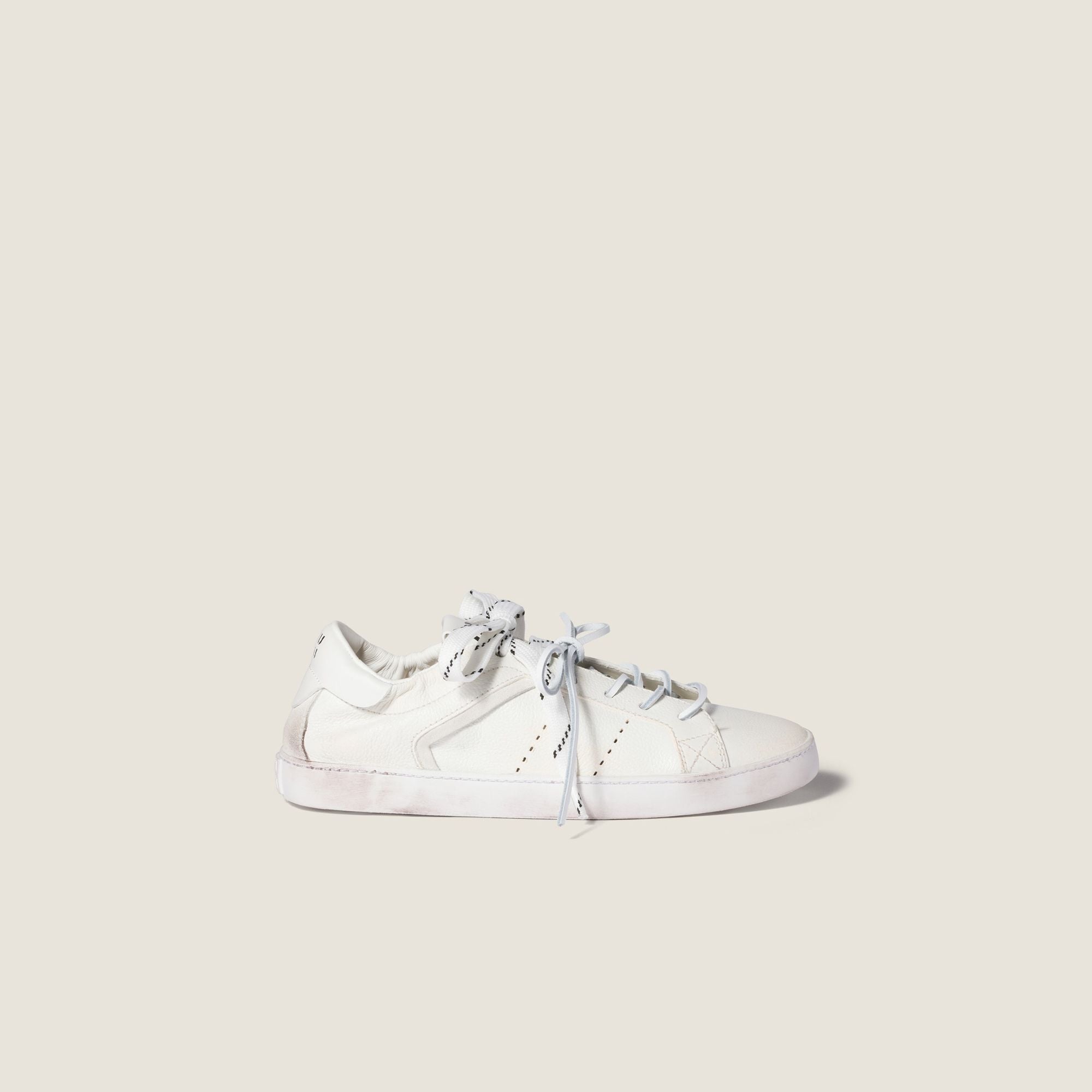 Women Deco Leather Sneakers - Bianco