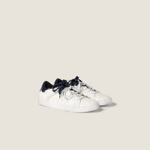 Women Deco Leather Sneakers - Bianco+royal