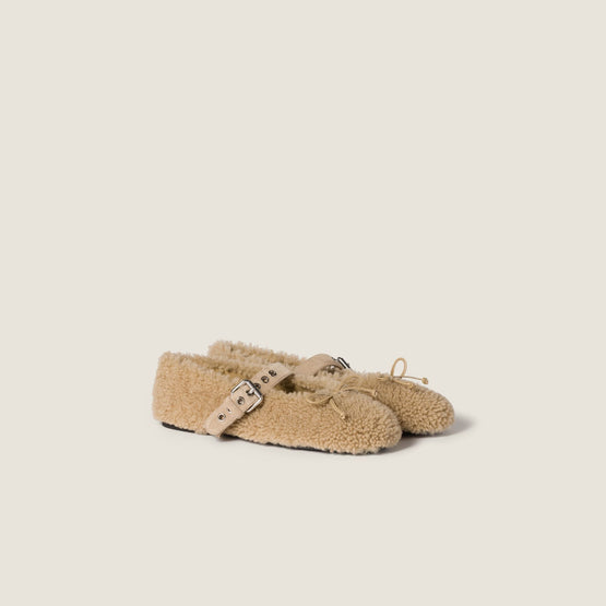 Women Shearling Ballerinas - Deserto