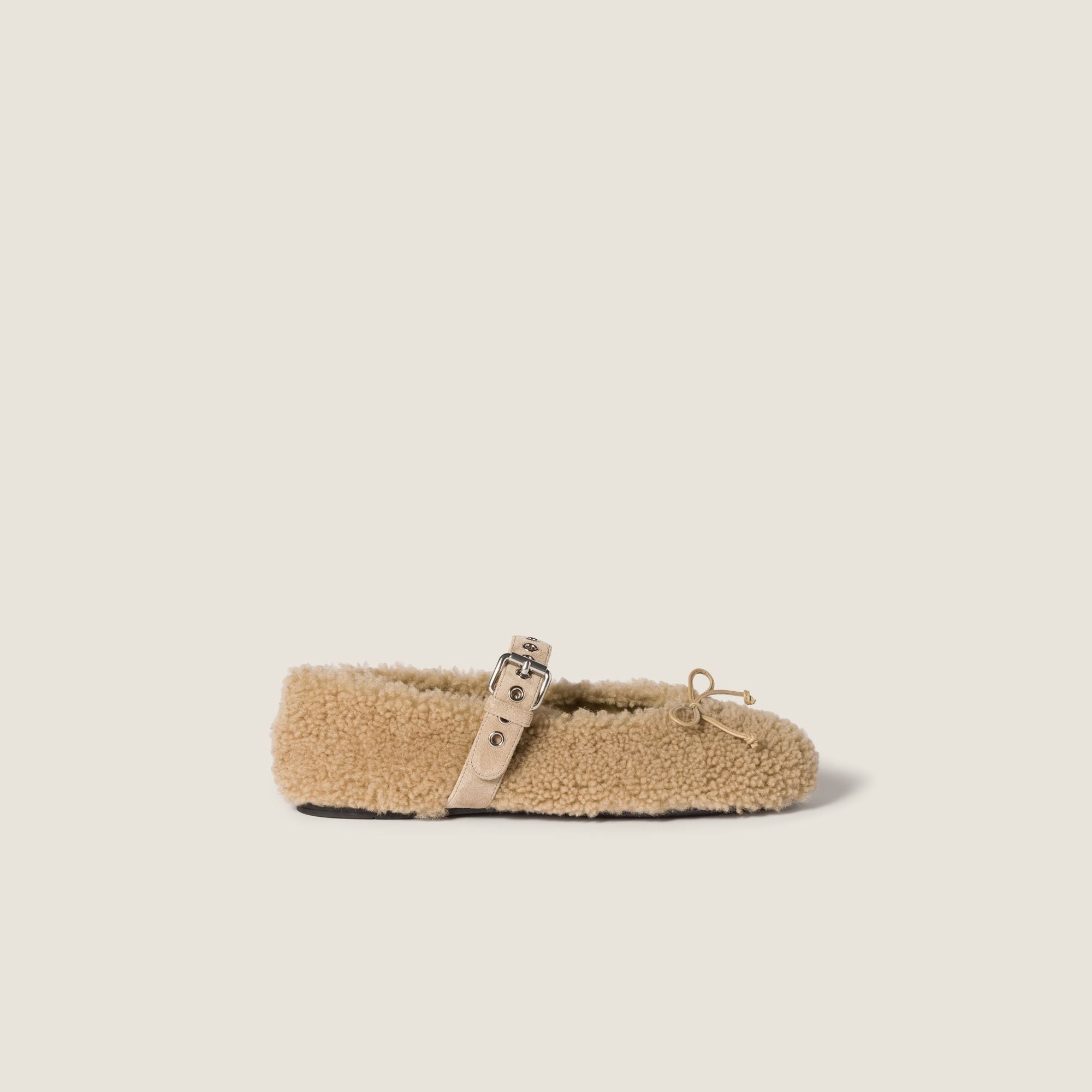 Women Shearling Ballerinas - Deserto