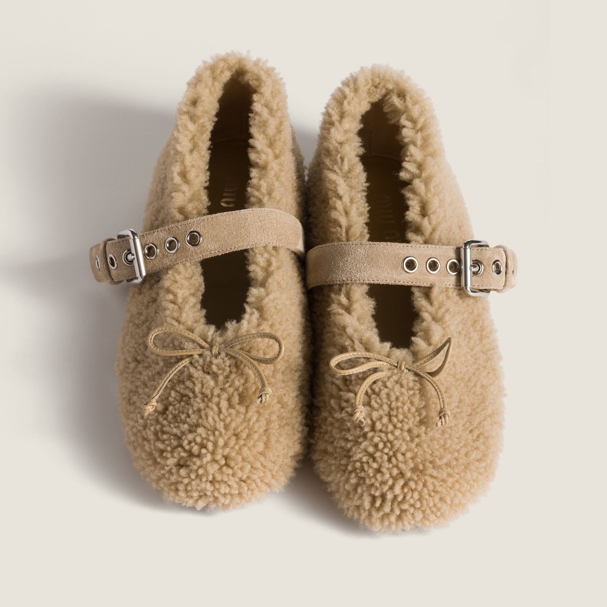 Women Shearling Ballerinas - Deserto