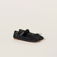 Woven nappa leather ballerinas