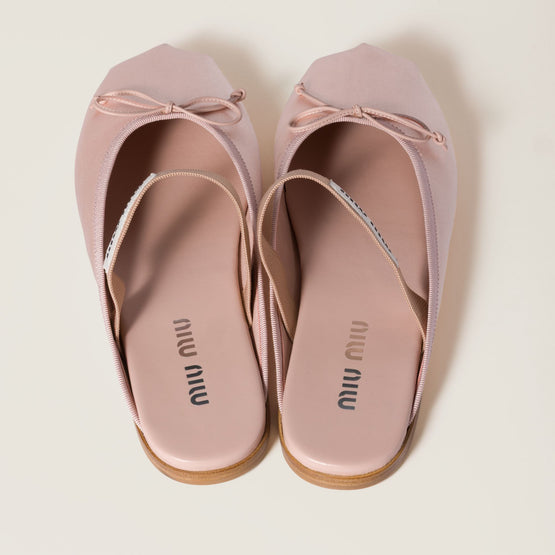 Satin ballerina mules
