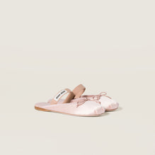 Satin ballerina mules