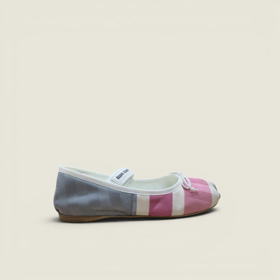 Women Upcycled Silk Ballerinas - Multicolo B