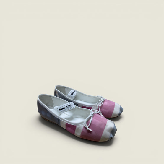 Women Upcycled Silk Ballerinas - Multicolo B