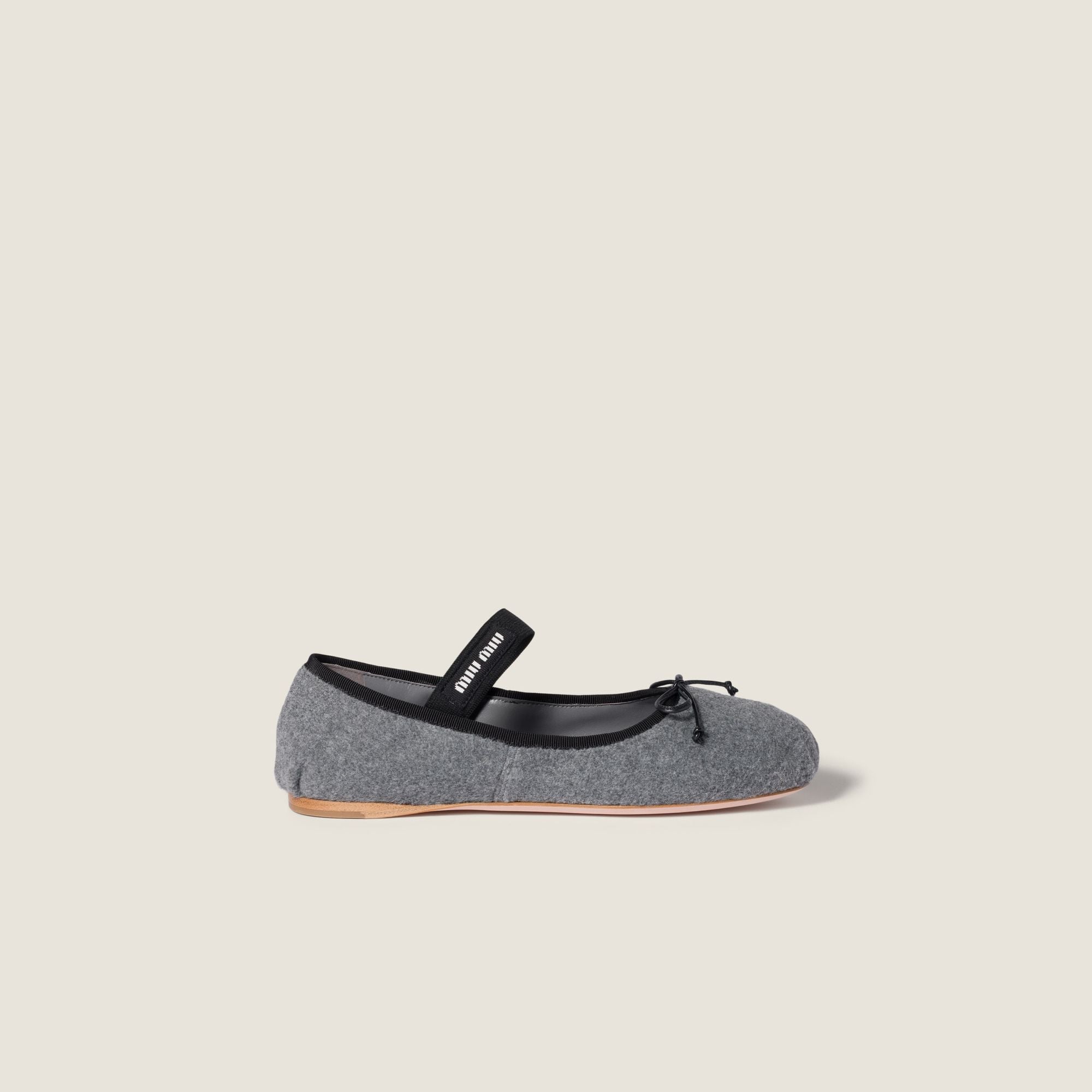 Women Fleece Ballerinas - Grigio