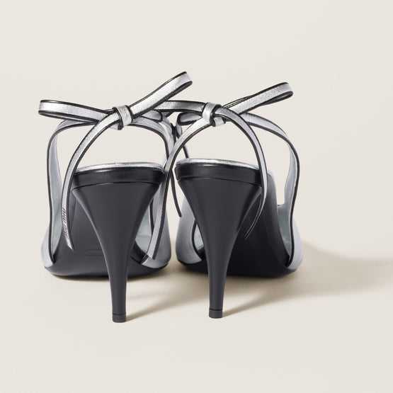 Mordoré nappa leather slingback pumps