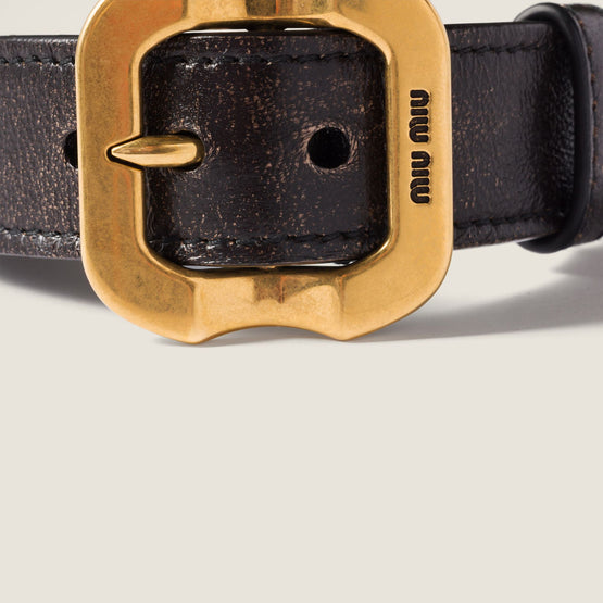 Women Nappa Leather Bracelet With Buckle - Caffe' 1