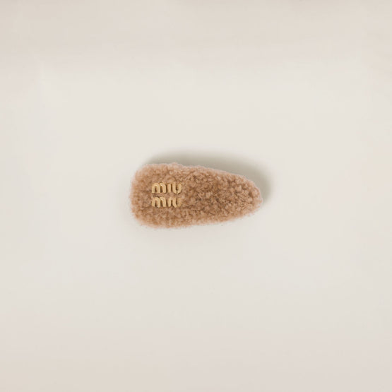 Shearling hair clip