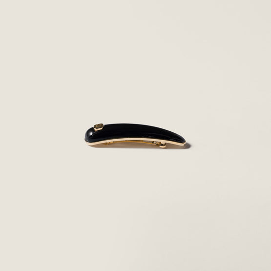 Patent leather hair clip