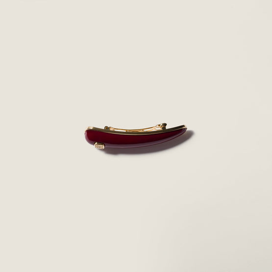 Women Patent Leather Hair Clip - Porpora