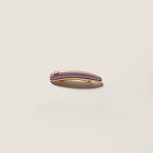 Women Patent Leather Hair Clip - Alabastro