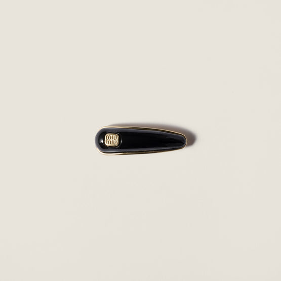 Patent leather hair clip